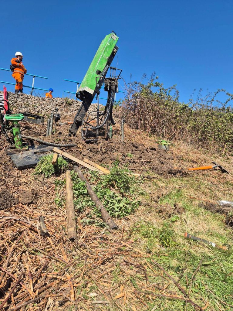 Rail embankment investigation